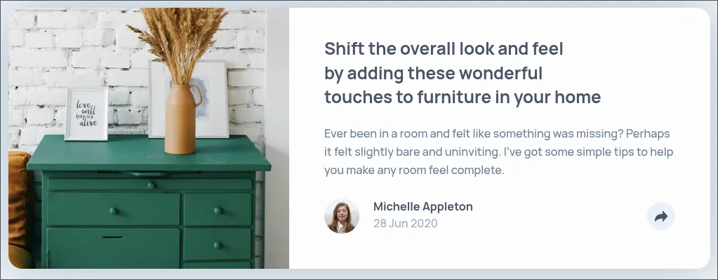 Screenshot of the Article Preview Component challenge
