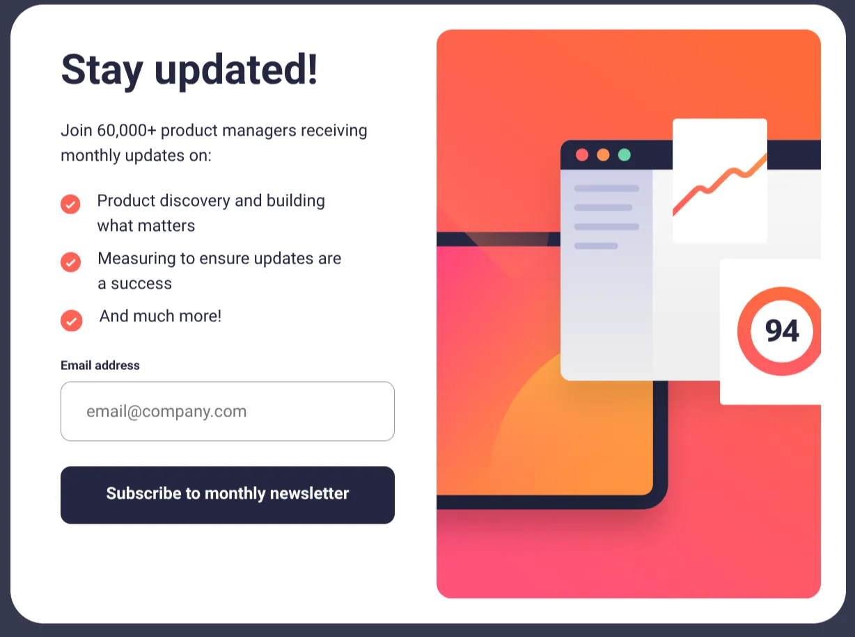 Screenshot of the Newsletter Sign Up Form challenge